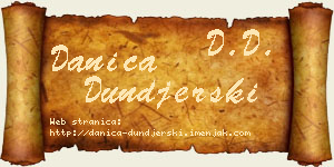Danica Dunđerski vizit kartica